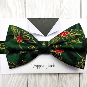 Bow Tie, Bow Ties For Men, Xmas Holly Bow Tie