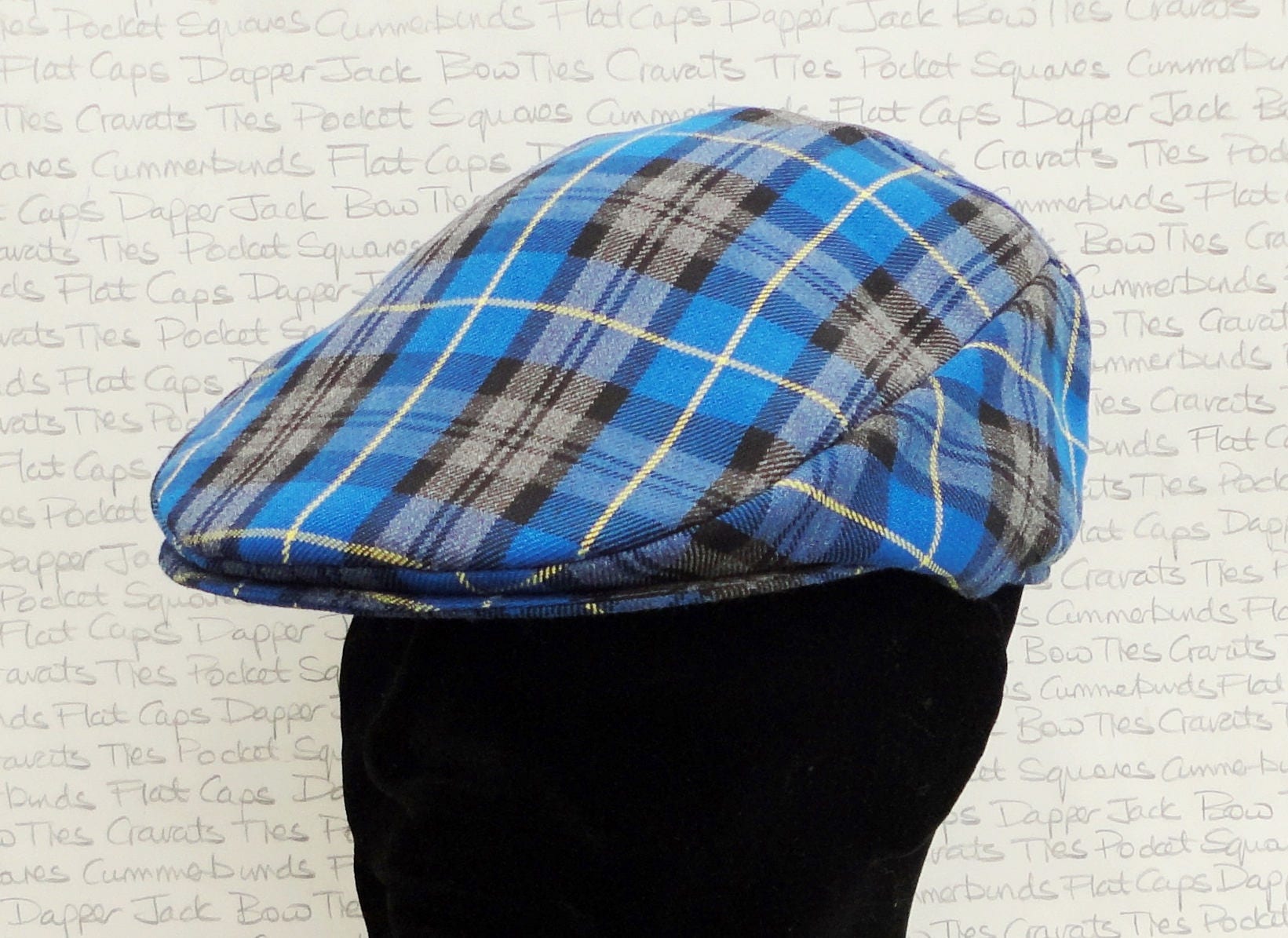 mens black flat caps uk