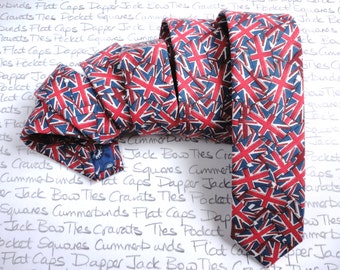 Union Jack Neck Tie, Ties For Men, Skinny Tie