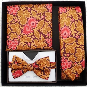 Gift Set, Box Set, Gifts For Men, Xmas Gifts, Necktie Pocket Square and Bow Tie Gift Set