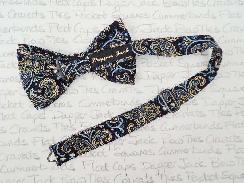 Pre tied bow tie Self tie bow tie Bow ties for men Paisley bow tie