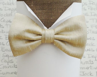 Wedding bow tie, bow ties, champagne bow tie, silk bow tie, bow ties for men, pre tied bow tie, self tie bow tie