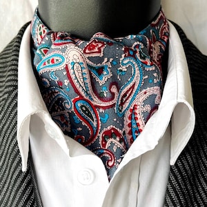 Paisley Cravat, Ascot, Reversible Cravat
