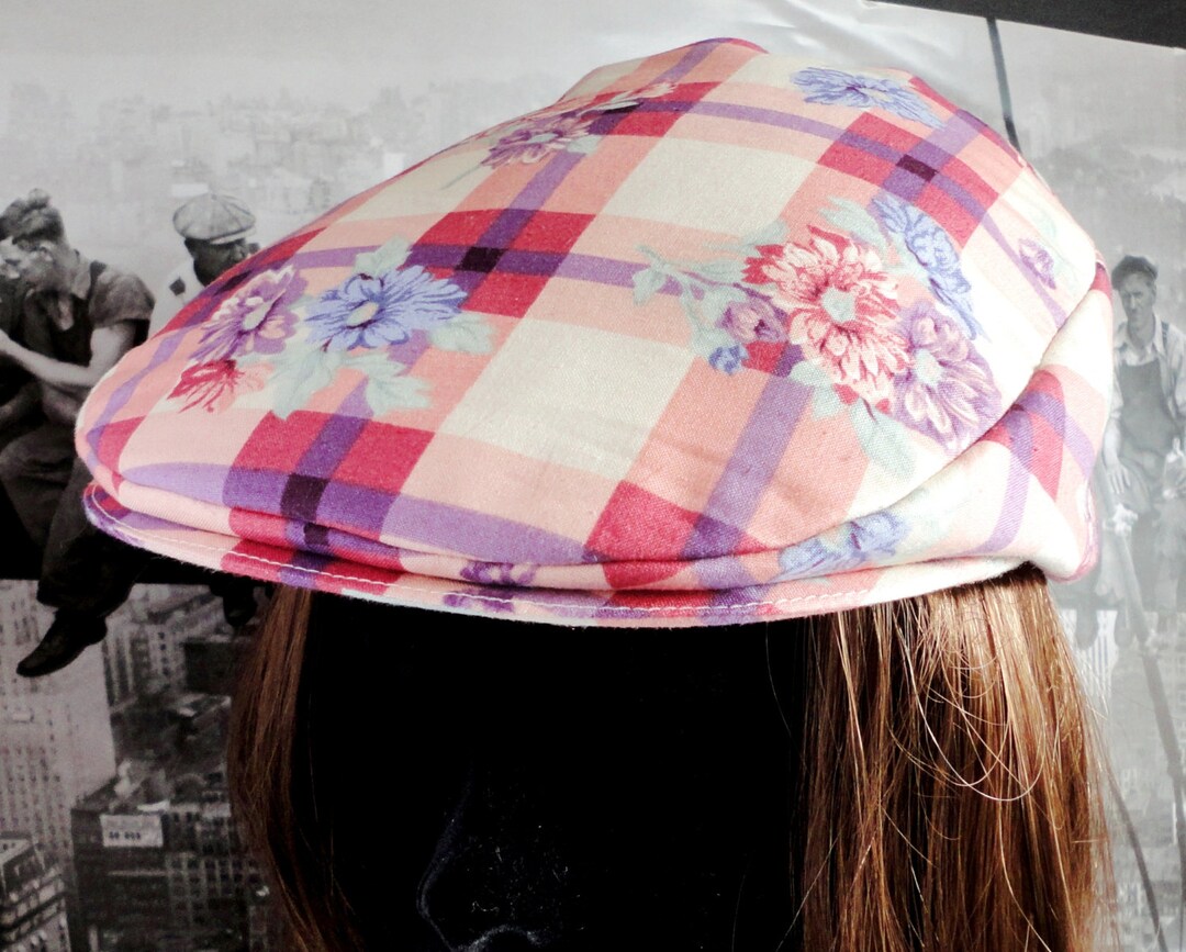 Ladies Flat Cap Ladies Driving Hat Ladies Floral Flat Cap Etsy