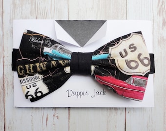 Pajarita preanudada Ruta 66, pajaritas para hombre