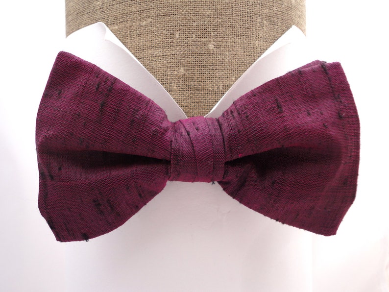 Silk bow tie pre tied or self tie one size on an adjustable neck band