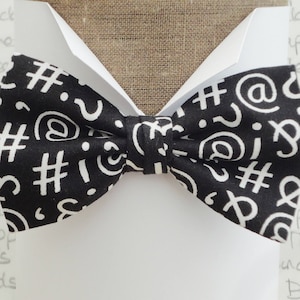 Bow ties for men, text symbols bow tie