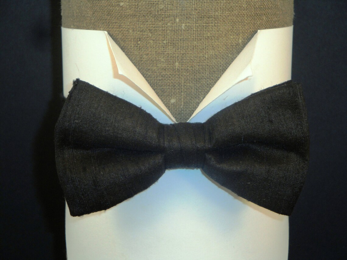 Cummerbund Bow Tie and Pocket Square Set Black Silk Gold Etsy UK