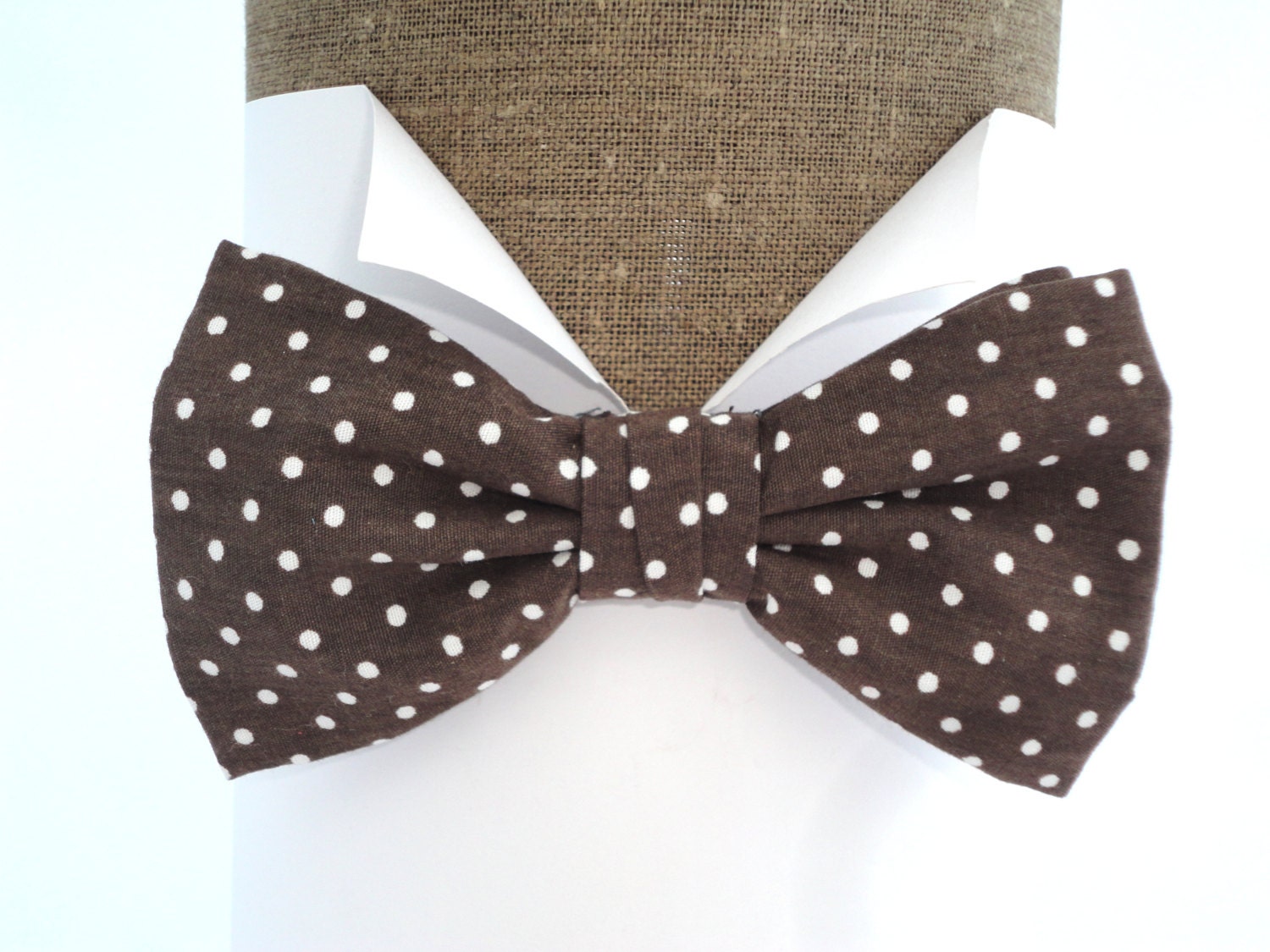 Bow Ties. Men's Bow Ties. Bow Ties For Men. Brown and white spot pre
