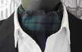 Cravat, black watch tartan cravat for men, ascots for men