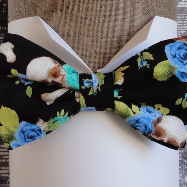 mens skull bow ties