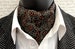 Black Paisley Reversible Cravat, Paisley Cravat, Floral Cravat, Wedding Cravat, Ascots For Men 