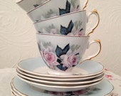 12 Piece Vintage Roses Tea Set