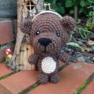 Teddy Bear Coin Purse Crochet Pattern