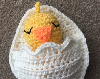 Chick in an Egg Sleeping Bag Crochet Pattern