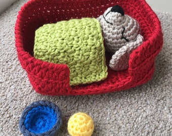 Dog & Bed Playset Crochet Pattern