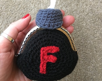 F Bomb Coin Purse Crochet Pattern