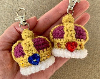 小さな王冠キーホルダーかぎ針編みパターン、女王のジュビリー - Etsy 日本