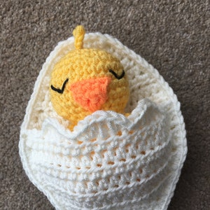 Chick in an Egg Sleeping Bag Crochet Pattern