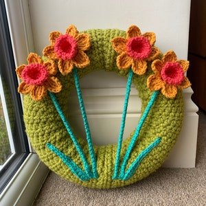 Springtime Daffodil Wreath Crochet Pattern