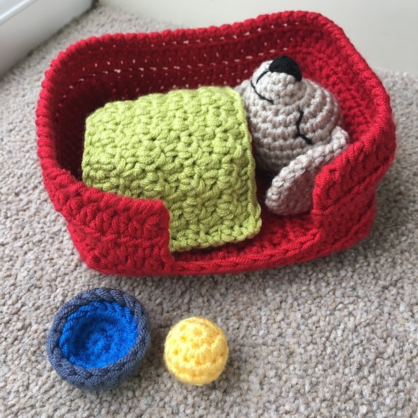 Hund & Bett Spielset Häkelanleitung