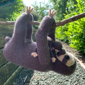 Sloth With Baby Crochet Pattern