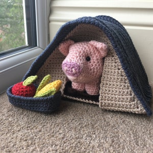 Pig in a Pigsty Playset Crochet Pattern