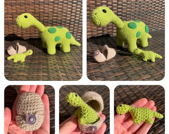 Dinosaur with Hatching Baby Crochet Pattern