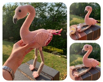 Flamingo with Hatching Chick Crochet Pattern