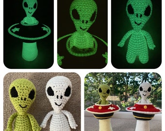 Alien in a Spaceship Crochet Pattern