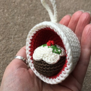 Christmas Bauble Ornaments, Pudding & Candle Crochet Patterns image 3