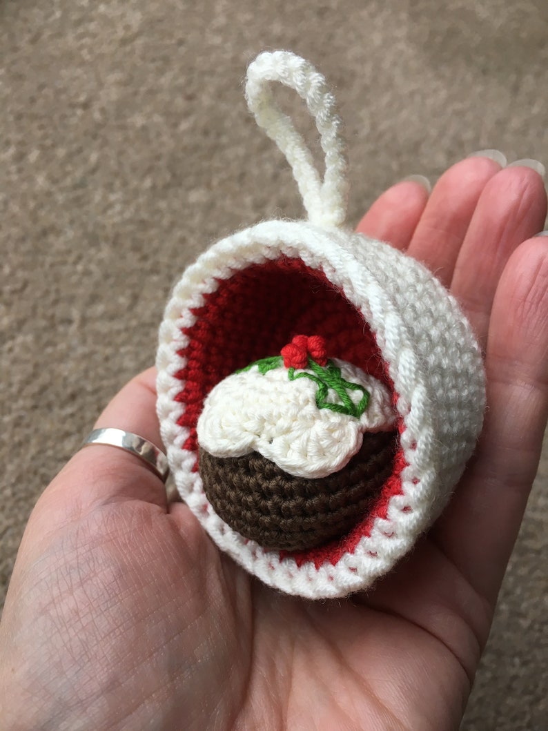 Christmas Bauble Ornaments, Pudding & Candle Crochet Patterns image 3