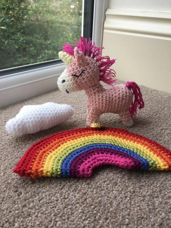 Licorne dans un sac de couchage arc-en-ciel Crochet Pattern -  France