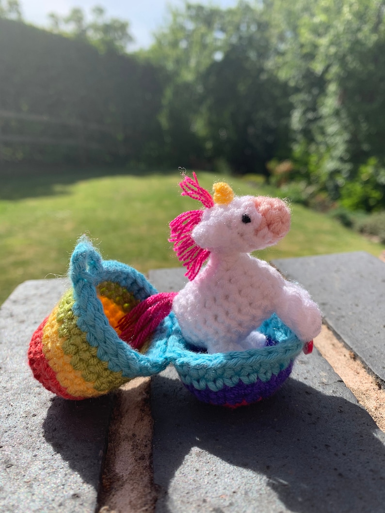 Unicorn with Hatching Baby Crochet Pattern image 7