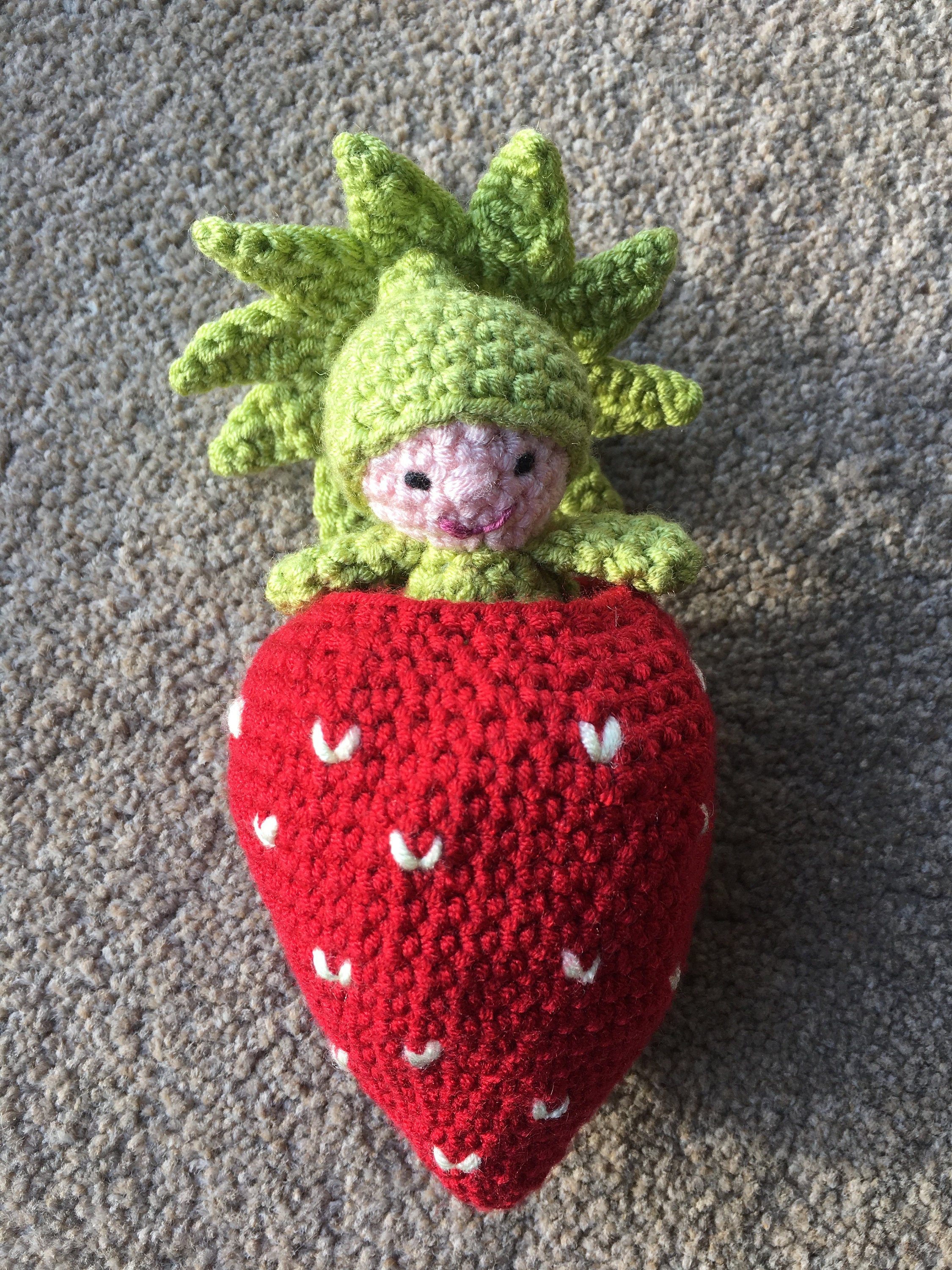 Strawberry Pocket Pal Crochet Pattern - Etsy