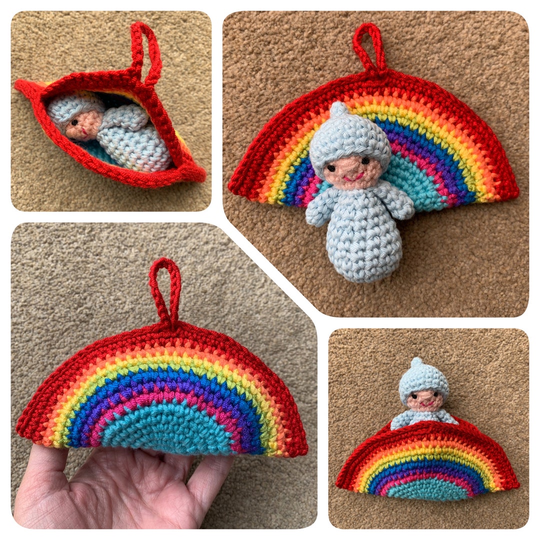 Rainbow Pocket Pal Crochet Pattern - Etsy