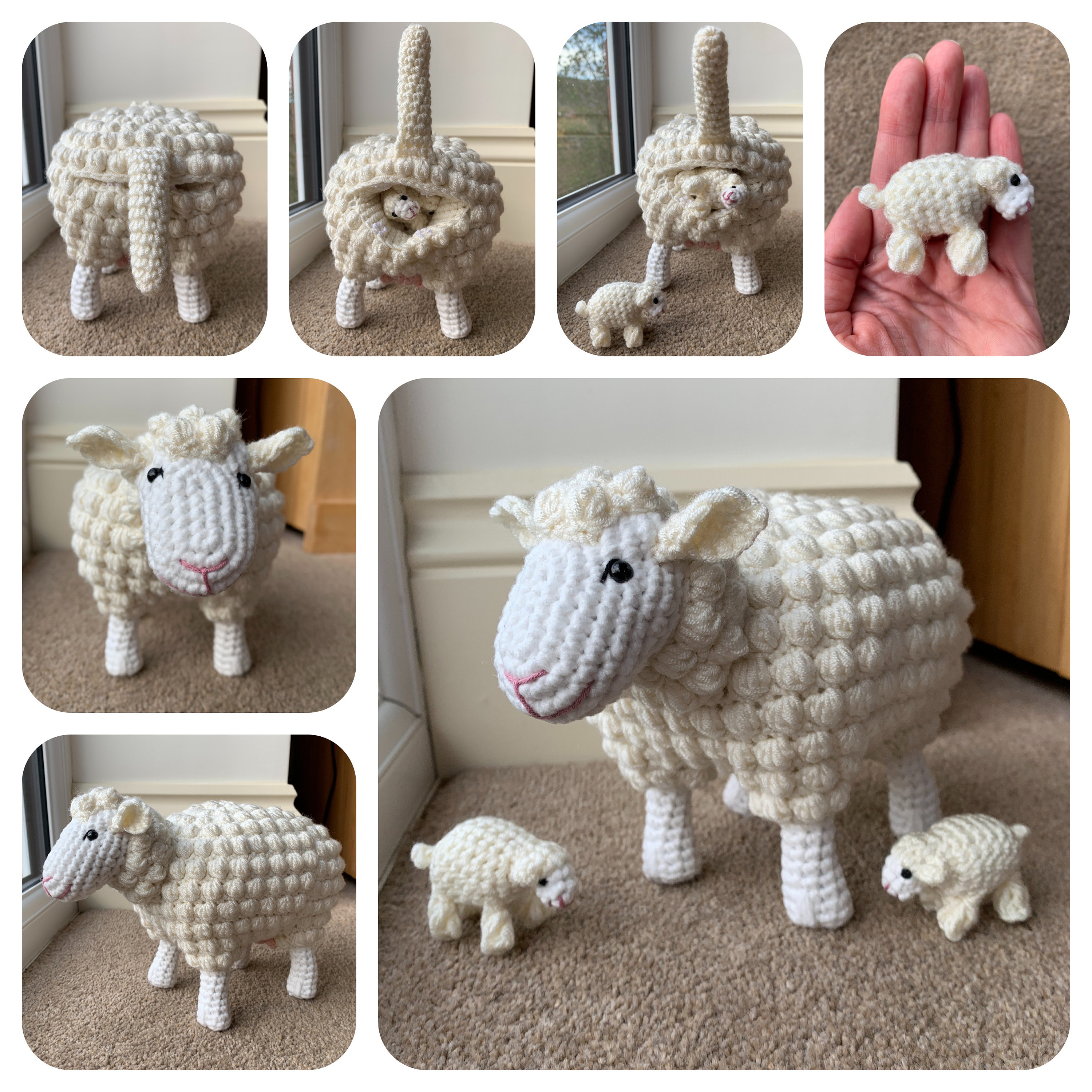 Sheep Pillow Cover Animal: Crochet pattern