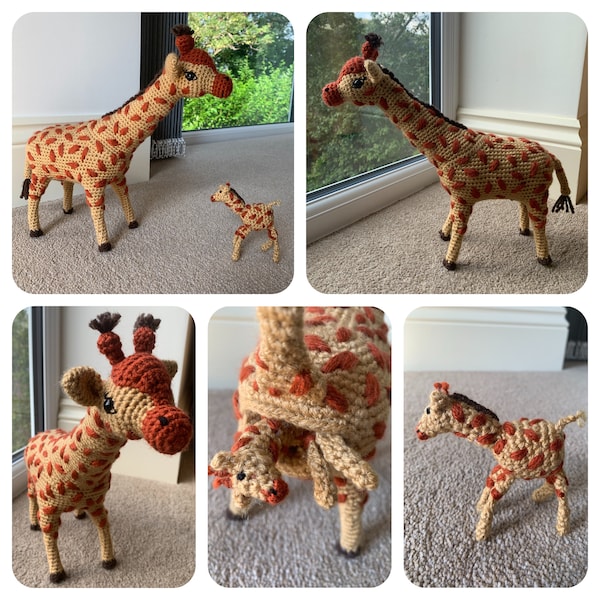 Giraffe with Calf Crochet Pattern