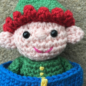 Elf in a Present Sleeping Bag Crochet Pattern image 7