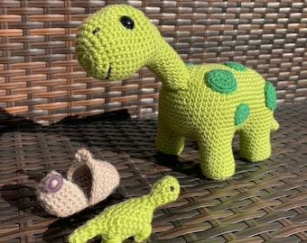 Dinosaur with Hatching Baby Crochet Pattern