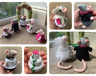 Wedding Mice Crochet Pattern