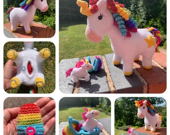 Unicorn with Hatching Baby Crochet Pattern