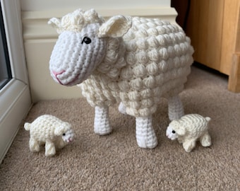 Sheep With Lambs Crochet Pattern