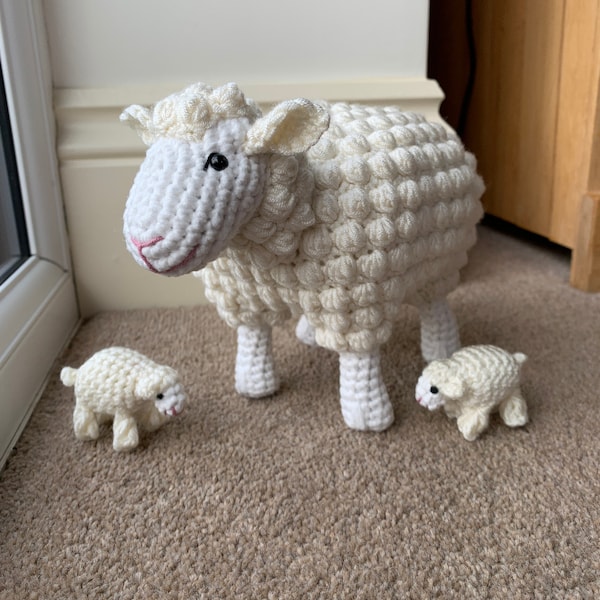 Sheep With Lambs Crochet Pattern