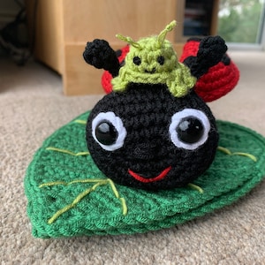 Ladybird in a Leaf Sleeping Bag Crochet Pattern