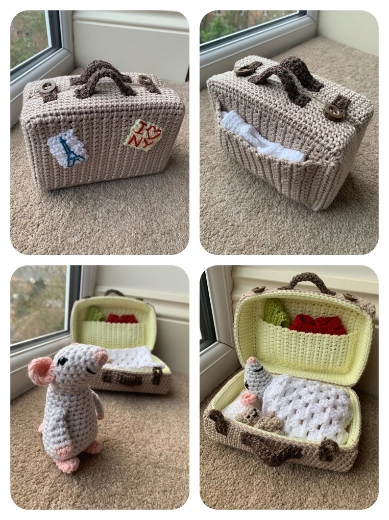 Mouse in a Suitcase Crochet Pattern image 9