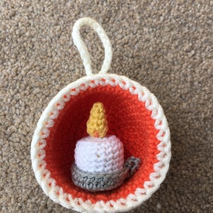 Christmas Bauble Ornaments, Pudding & Candle Crochet Patterns image 4