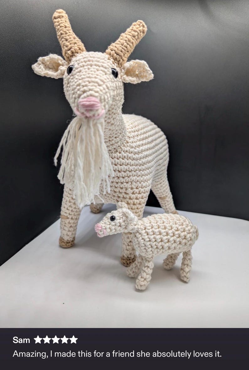 ヤギと子ヤギのかぎ針編みパターン 画像 12