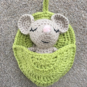 Mouse in a Leaf Sleeping Bag Crochet Pattern image 5