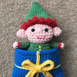 Elf in a Present Sleeping Bag Crochet Pattern image 5